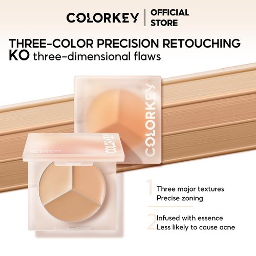 COLORKEY Refined Concealer Palette - Long-Lasting, Blendable Coverage for Dark Circles & Imperfections