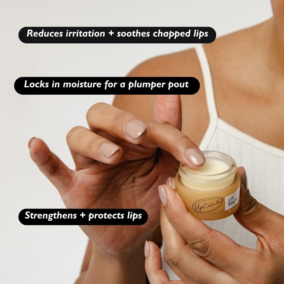 UpCircle Lip Balm - Hydrating & Plumping Formula with Hemp Seed Oil & Shea Butter | 15ml, Natural & Vegan