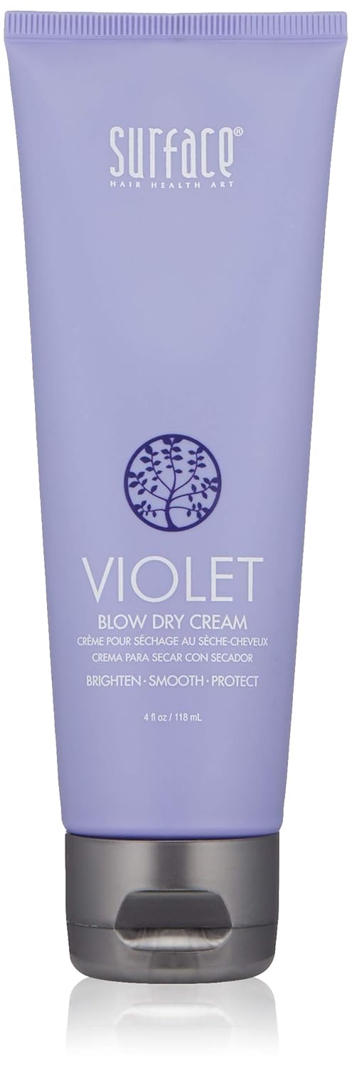 Surface Hair - Pure Blonde Violet Blow Dry Cream - Tones, Brightens & Protects - 4 Fl Oz