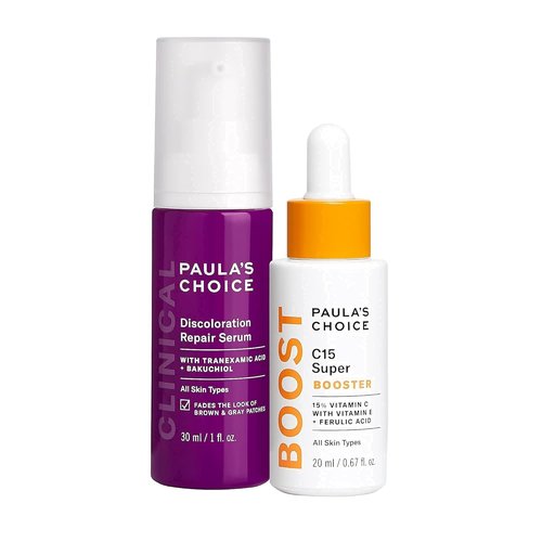 Paula's Choice Clinical Discoloration Repair Serum & BOOST C15 Vitamin C Duo - Fragrance-Free Set of 2
