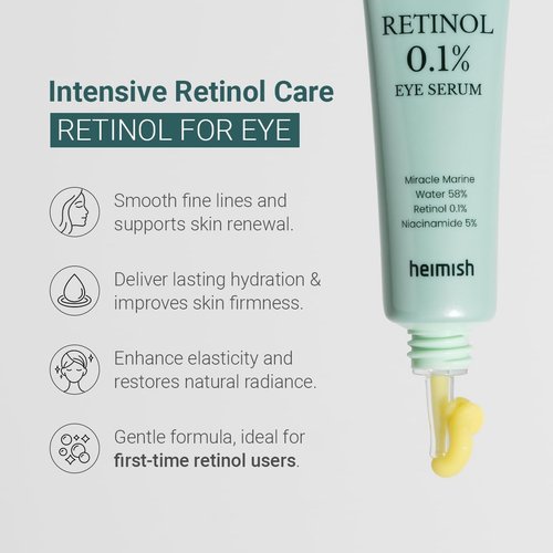 HEIMISH Marine Care Retinol Eye Serum - Anti-Aging, Firming & Hydrating Formula | 1.0 fl. oz / 30 ml