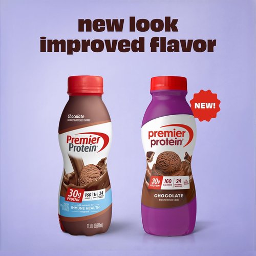 Premier Protein Shake - Chocolate Flavor | 30g Protein, No Added Sugar, 24 Vitamins & Minerals, 11.5 fl oz, 12 Pack