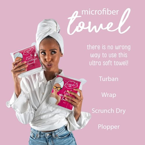 Kozma Curl Microfiber Hair Towel - Large 20 x 37 Inches | Anti-Frizz & Super Soft Hair Wrap