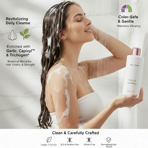 FARMASi Dr. C. Tuna Reviving Shampoo - Volumizing Formula with Garlic Extract & Capixyl | 7.6 fl oz