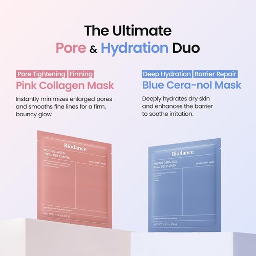 Biodance Bio-Collagen & Ceramide Deep Mask Set - Firming & Hydrating Face Masks for Glass Skin