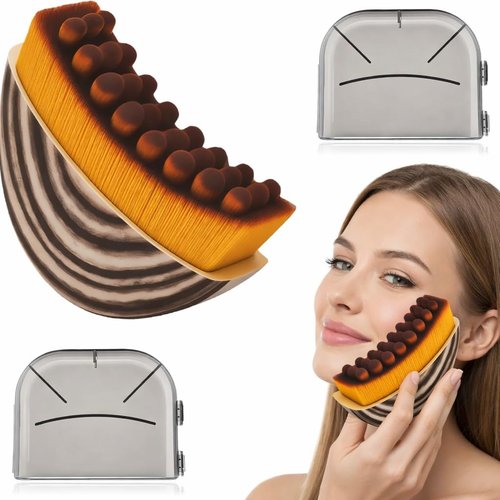 Lymphatic Contour face Brush, Lymphatic Drainage Massager,Dry Brushing Face Massager for Lymphatic Drainage, Chin&Jawline Sculpting, Ergonomic Skin Fit Design to Reduce Puffiness and Relieve Fatigue