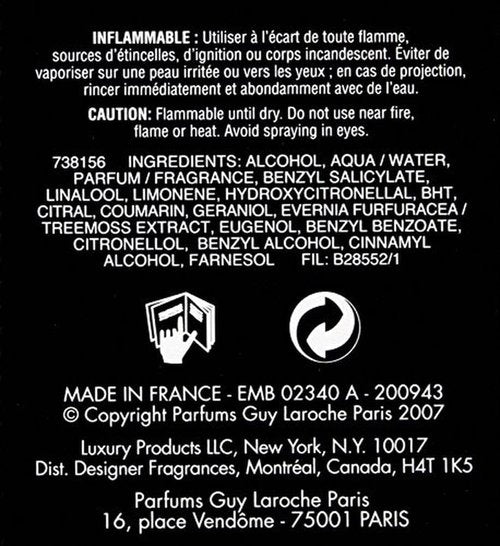 Guy Laroche For Men. Eau De Toilette Spray 3.4 Fl Oz