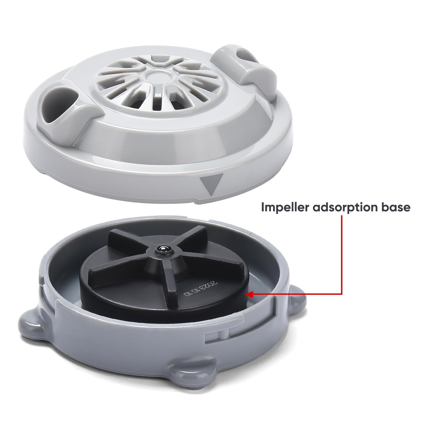 KTWT Pipeless Magnetic Jet Head Motor Chair, BF-004, 4-pin, Grey, Permanent Magnet, Indoor Use, 0.25 lbs, Spa Accessory