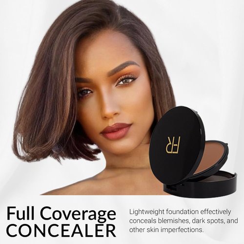 Flori Roberts Cream To Powder Foundation - Full Coverage for Deeper Skin Tones | Long-Lasting Matte Finish, 0.30 oz