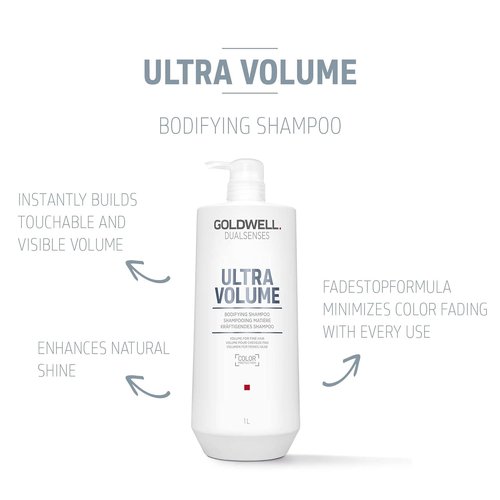 Goldwell Dualsenses Ultra Volume Shampoo - Bodifying Formula for Fullness | 1L Size