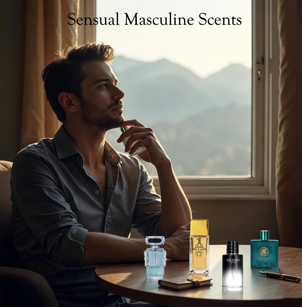 Signature Scent 5-Piece Men’s Fragrance Gift Set - Woody, Spicy & Citrus Cologne Collection | Long-Lasting Travel Size (30ml Each)