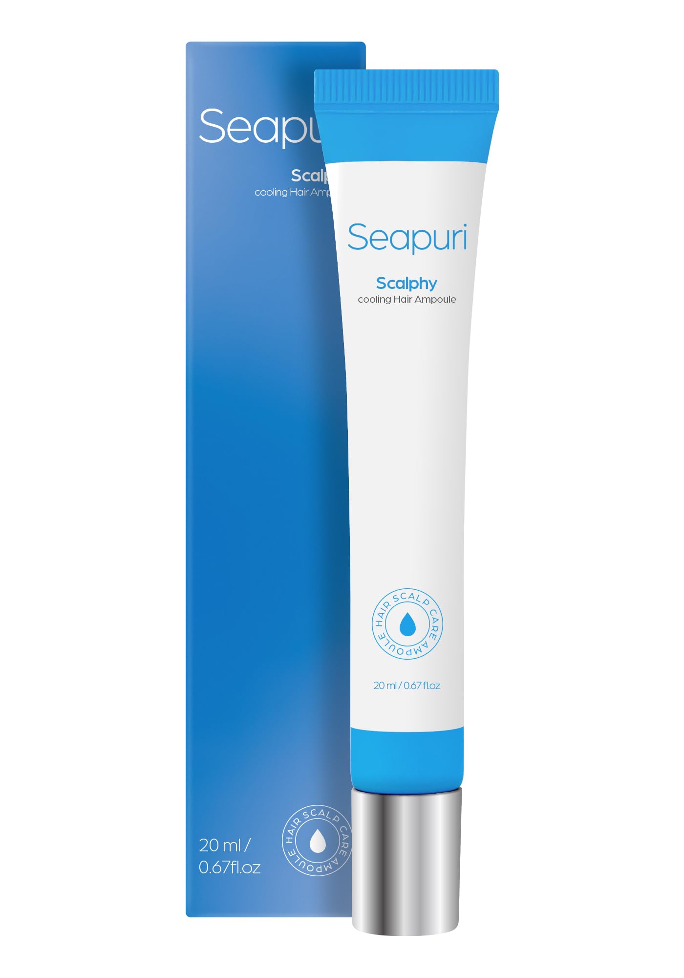 Seapuri Scalphy Viral Hair Growth Treatment Topical Serum for Hair Loss, Thinning, Receding Hairline | Cooling Rollerball Scalp Massager for Men and Women | Hair Regrowth | Korean Beauty 0.67 Fl Oz