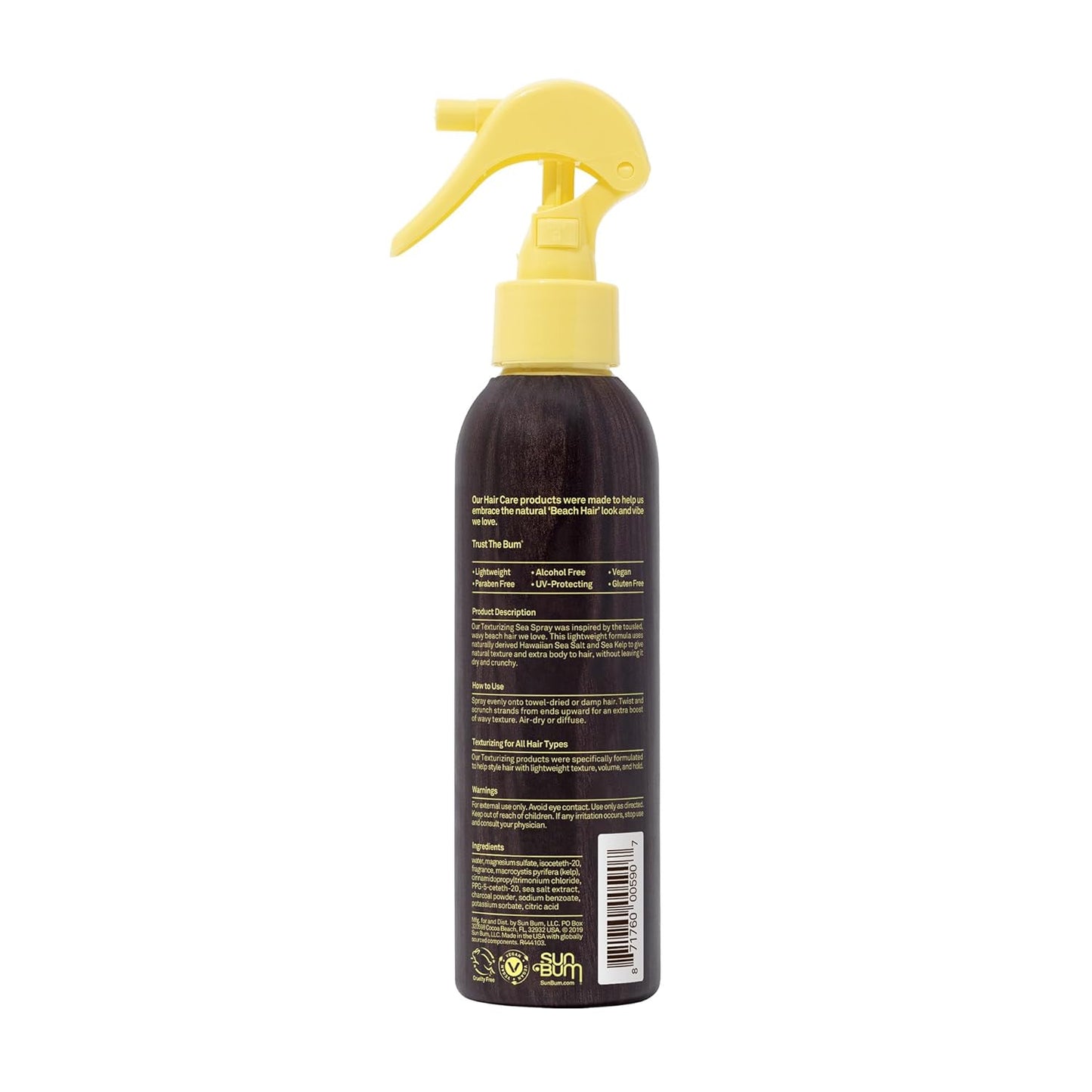Sun Bum Sea Spray - Texturizing & Volumizing Sea Salt Spray with UV Protection | 6 FL OZ