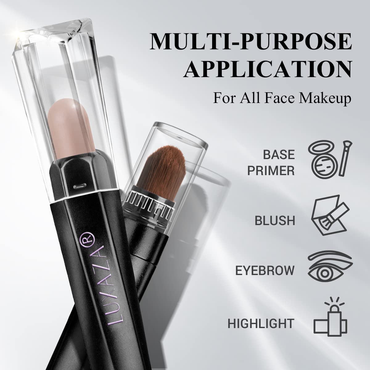 Cream Single Eyeshadow Stick with Blending Brush, Hypoallergenic Eye Shadow Sticks Makeup, Pro Waterproof & Long Lasting Eye Brightener Stick, Eyeshadow Pencil Crayon Shimmer #74