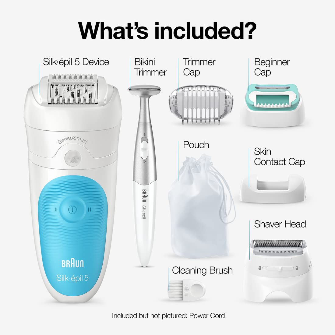 Braun Silk-épil 5 Epilator - Cordless Hair Removal Device for Women | Shaver & Bikini Trimmer, Wet & Dry