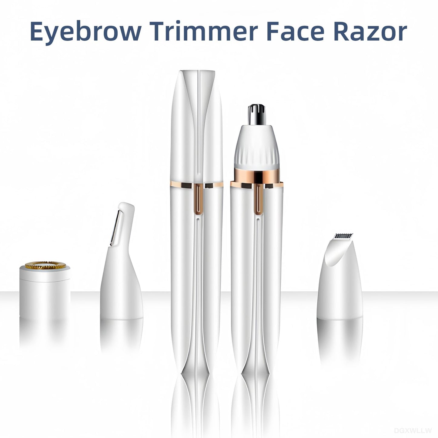 DGXWLLW Electric Eyebrow Trimmer, Rechargeable Eyebrow Hair Remover for Women Men, Cordless Face Shavers, Painless Hair Removal for Eyebrows, Neckline, Nose, Peach Fuzz Lips, and Other Detailing