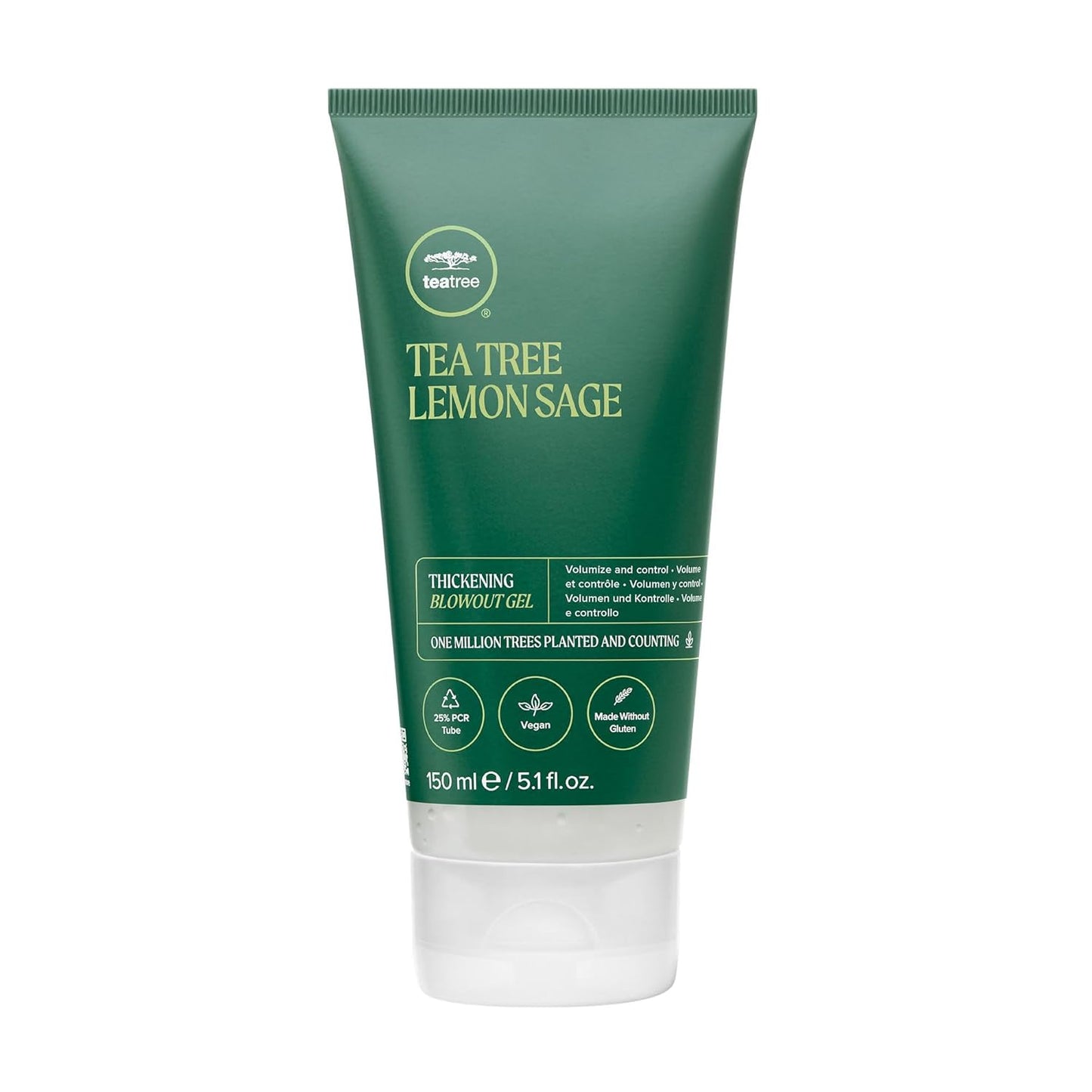 Tea Tree Lemon Sage Volumizing Blowout Gel - Thickening Hair Gel for Fine Hair, 5.1 fl. oz
