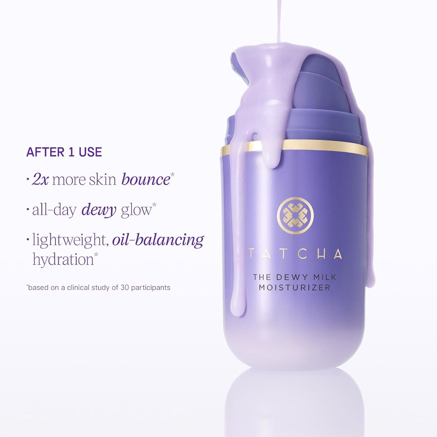 TATCHA Dewy Milk Moisturizer - Travel-Sized Mini Face Cream for Oily Skin | 15 ml / 0.5 fl. oz.