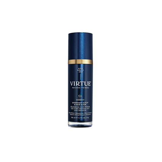 VIRTUE Correct Overnight Scalp & Hair Elixir - Drug-Free, Dermatologist Tested, 1.7 Fl Oz