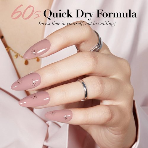 AZUREBEAUTY Nude Pink Nail Polish - Quick Dry, Long-Lasting Glossy Finish | 10ml for Salon-Quality Manicures