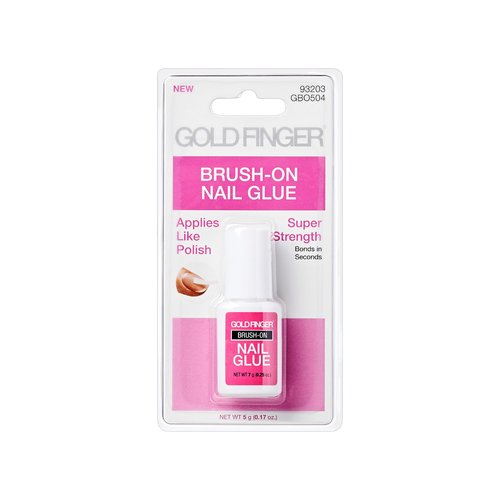 Goldfinger Brush-On Nail Glue, Effortless Easy Application with Strong, Fast-Setting Liquid Adhesive, Hassle-Free, Durable Ultra Hold for Perfect Nail Bonding 1pc