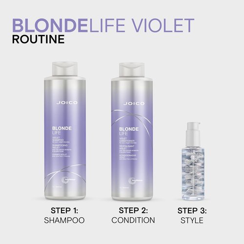Joico Blonde Life Violet Shampoo - Neutralize Brassy Tones & Boost Shine | Sulfate-Free Formula