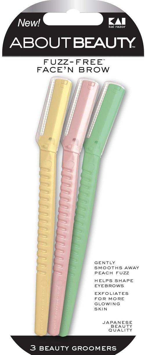 Face N Brow - Japanese Steel Beauty Groomers for Hair Removal & Brow Shaping | 3-Pack Set