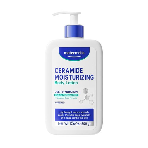 Matern'ella Ceramide Body Lotion - Daily Moisturizer for Dry & Sensitive Skin | 48H Hydration, 17.6 Oz
