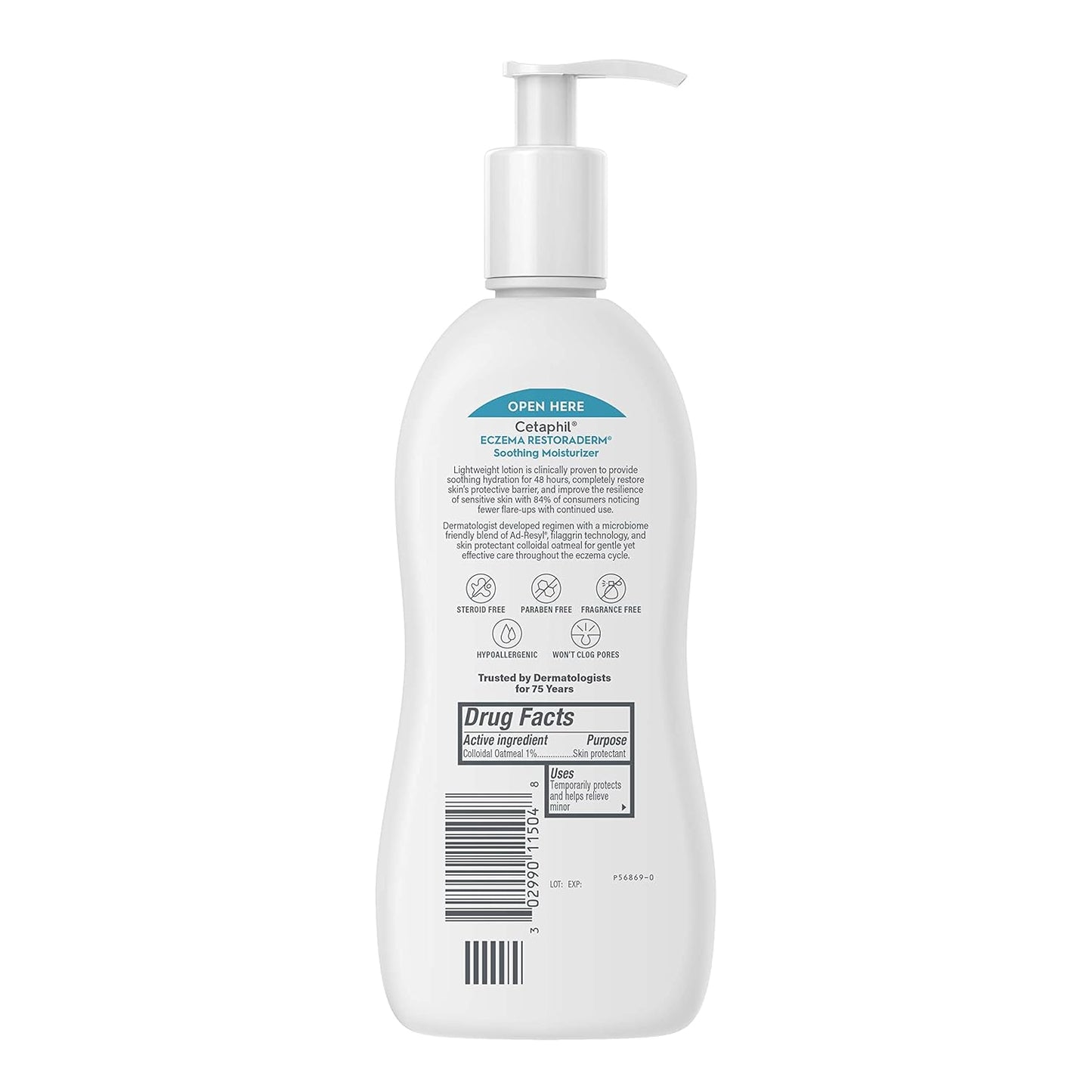 CETAPHIL RESTORADERM Moisturizer - Soothing Relief for Eczema-Prone Skin | 10 fl oz, Fragrance-Free