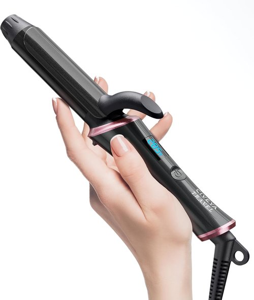 CIVEYA Travel Curling Iron - Mini 1 Inch Dual Voltage Curling Iron with 5 Heat Settings | Ceramic Barrel with Argan Oil