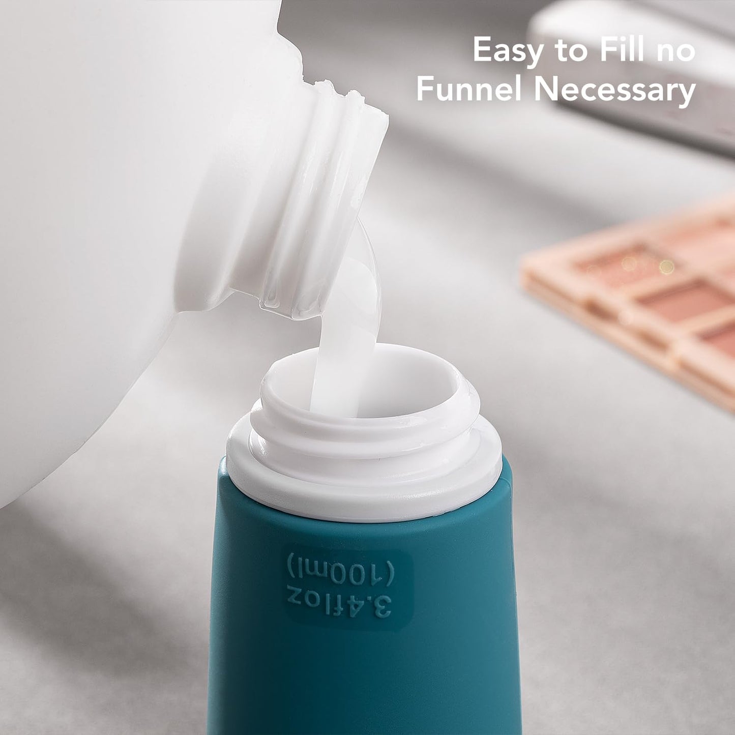 Valourgo Travel Bottles for Toiletries, Tsa Approved 3.4oz Portable Travel Bottles, BPA Free Leak Proof Travel Tubes Refillable Travel Accessories, Travel Accessories with Clear Toiletry Bag, Green