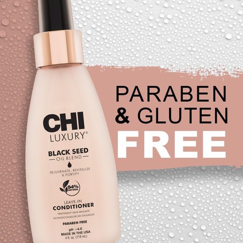 CHI Luxury Black Seed Oil Leave-In Conditioner - Moisturizing Hair Treatment, Thermal Protection, 4 Oz