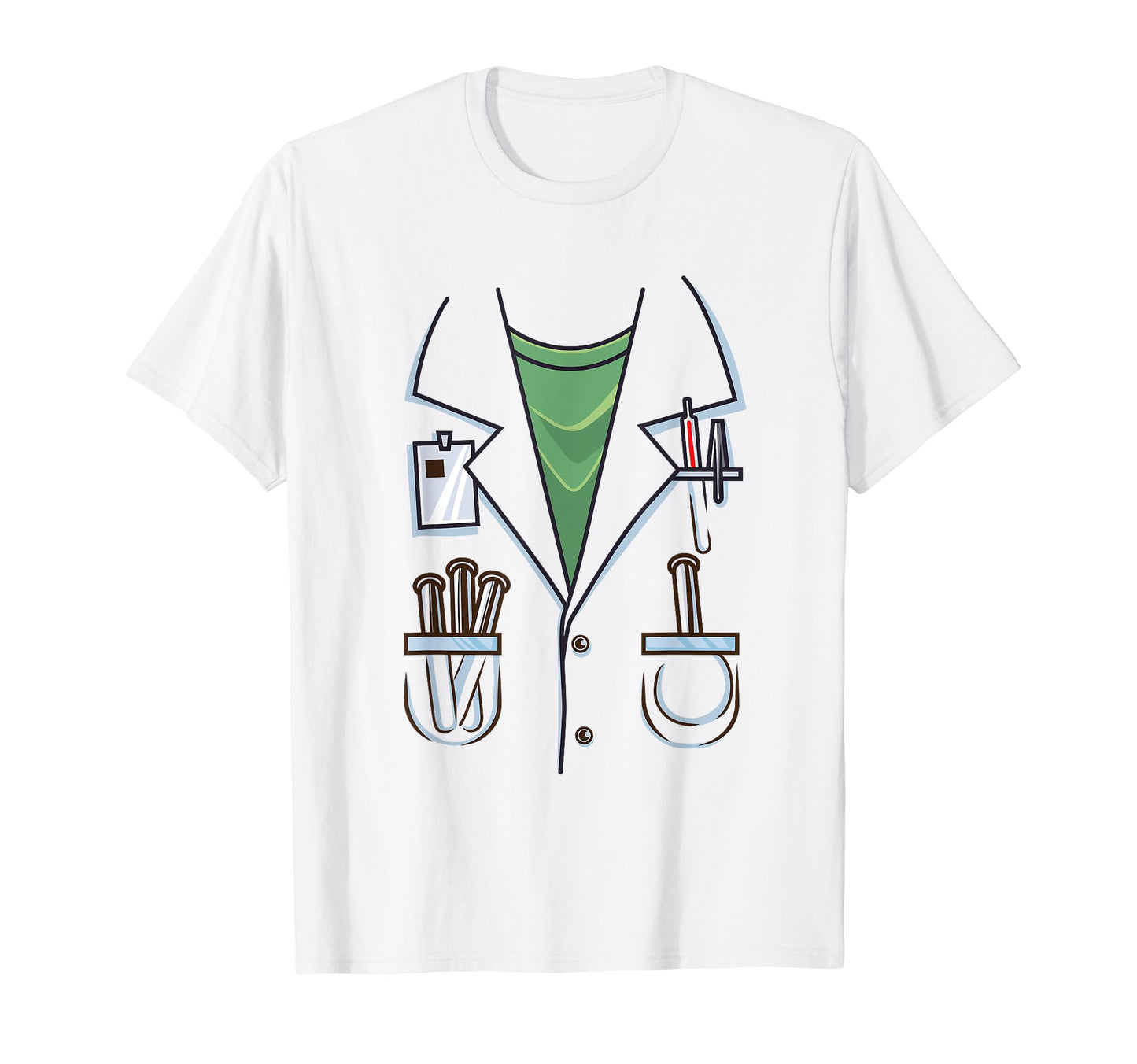 Scientist Costume Halloween Chemistry Science Lab Coat T-Shirt