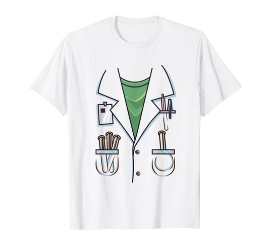 Scientist Costume Halloween Chemistry Science Lab Coat T-Shirt