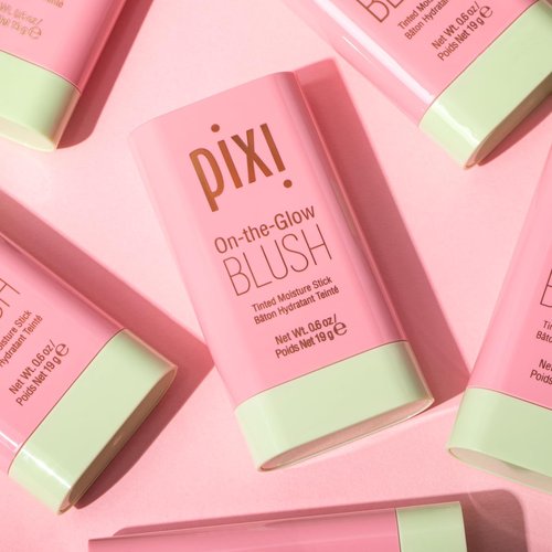 Pixi On-the-Glow Blush Stick - Hydrating Tinted Moisture Stick for Cheeks & Lips | Fleur, 19g