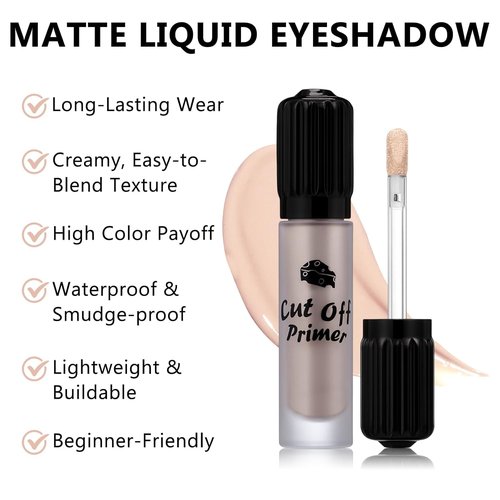 Matte Liquid Eyeshadow - Long-Lasting Waterproof Formula | High-Pigment Buildable Cream Makeup in 01 Nude Beige