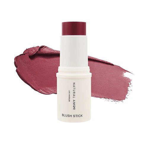Natural Amor Blush Stick - Multi-Use Makeup for Eyes, Cheeks & Lips | Coral Peony, 0.28oz