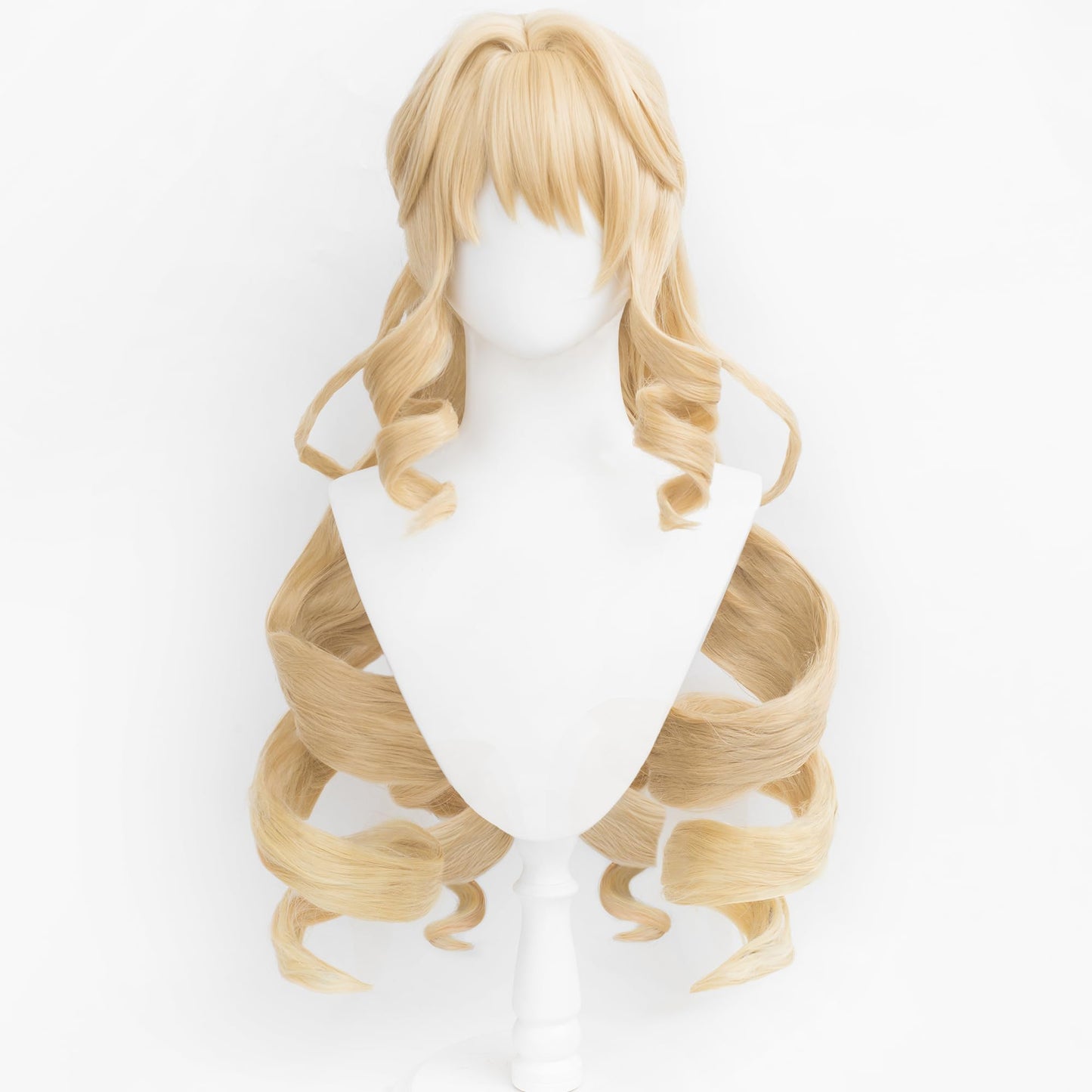 maysuwell Navia Cosplay Wig for Anime Genshin Impact Wigs Fontaine Short Blonde Wavy Hair Synthetic Fabric with Free Wig Cap for Women Comic Con, Cosplay Show,Halloween