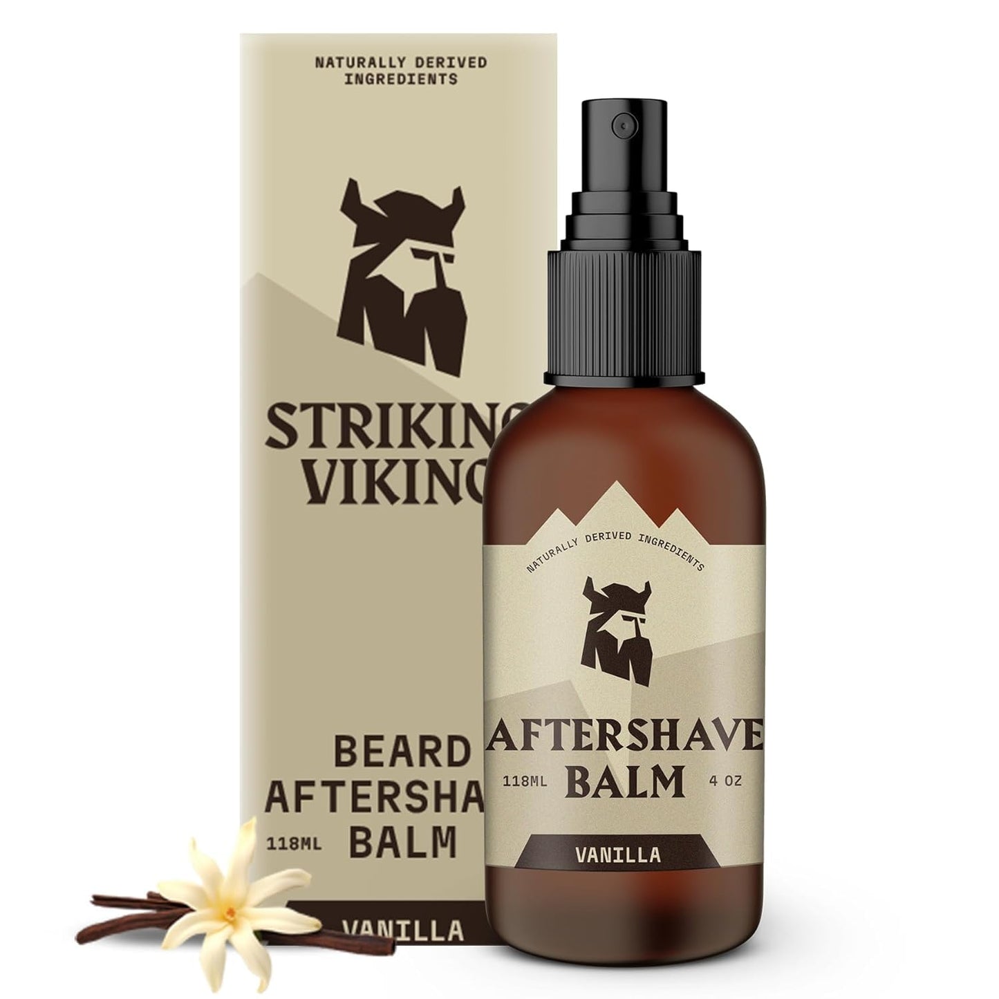 Striking Viking Aftershave Balm - Hydrating Vanilla Lotion for All-Day Cooling Comfort | 4 Fl Oz