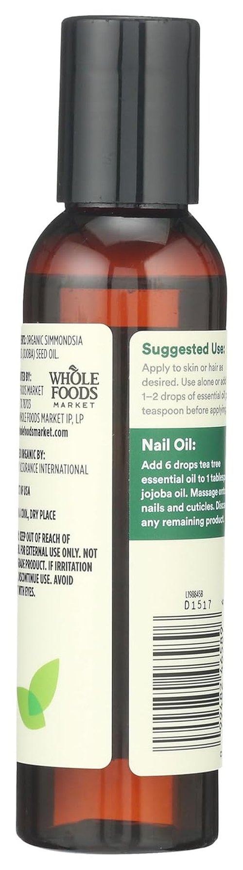 365 by Whole Foods Market Organic Jojoba Oil - Fortifying Skin & Hair Care, 4 Fl Oz