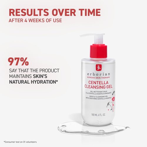 Erborian Centella Cleansing Gel - Soothing Face Wash for Clear Pores & Hydrated Skin | Korean Skincare