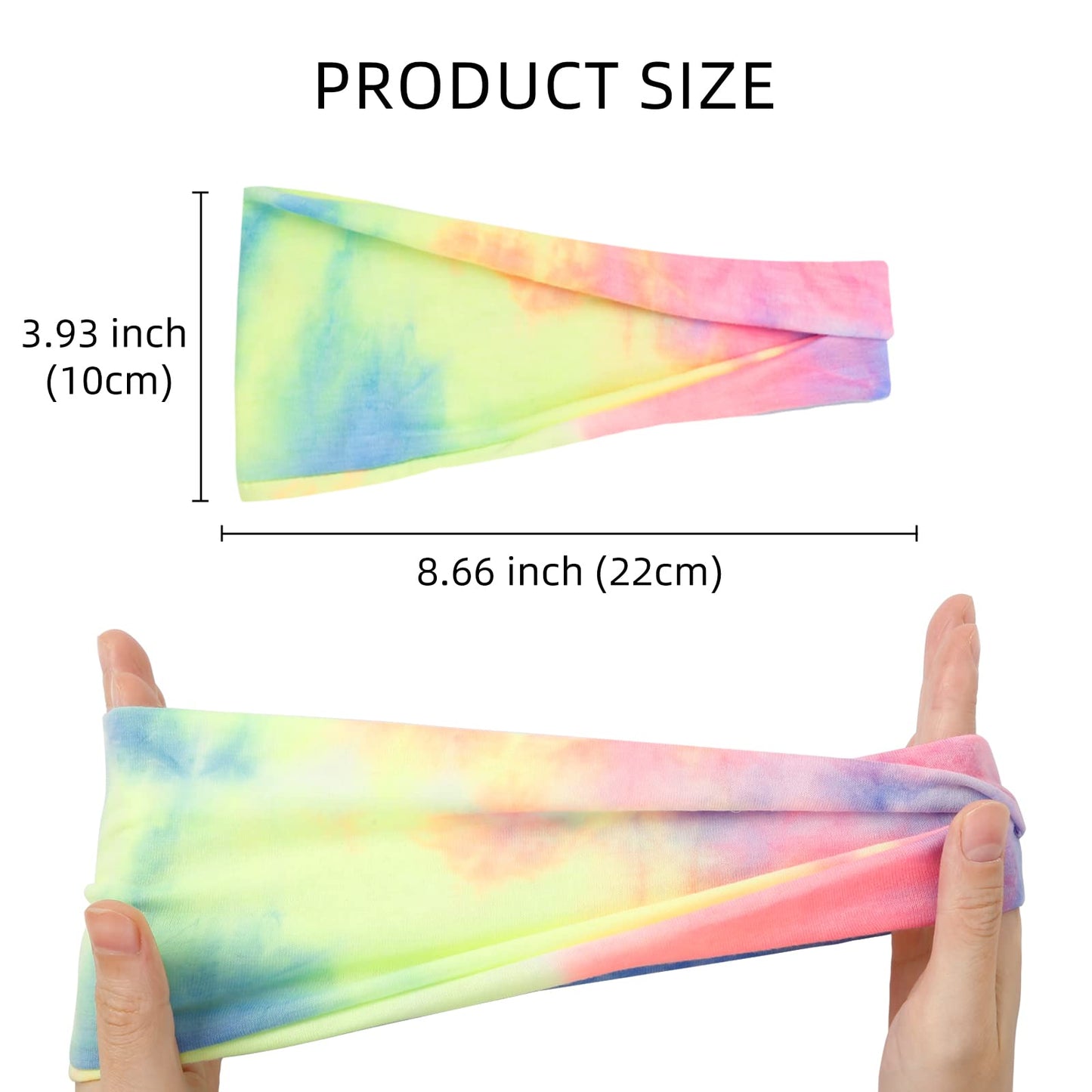 Huachi Headbands for Women Short Hair Boho Women's Fashion Headbands Non Slip Tie Dye Hair Bands for Women's Hair