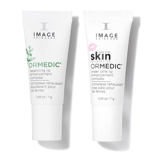 IMAGE Skincare | Ormedic pH Balancing Lip Enhancement Complex - Deep Hydration with Avocado Oil & Vitamin E | Clear & Sheer Pink, Set of 2