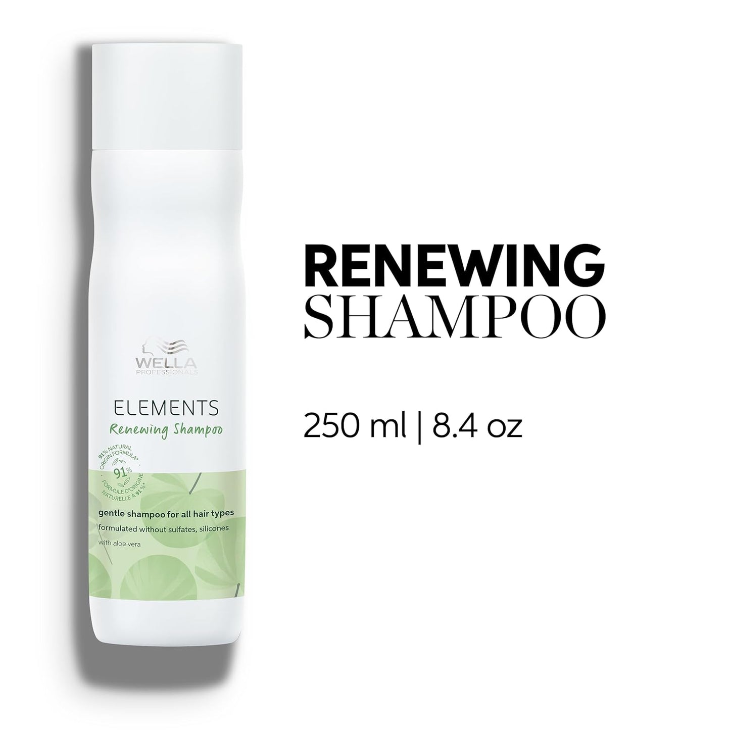 Wella Professionals Elements Renewing Shampoo - Gentle Sulfate & Silicone-Free Formula for All Hair Types