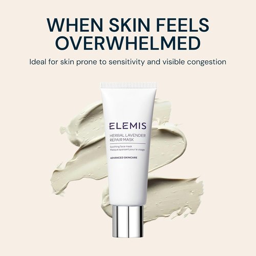 ELEMIS Herbal Lavender Repair Mask - Soothing Clay Treatment for Radiant Skin | 2.5 Fl Oz
