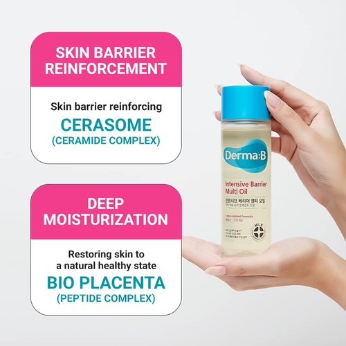 Derma B | Intensive Barrier Multi-Use Body Oil | Moisturizing & Non-Sticky | 4.56 fl oz (135ml)