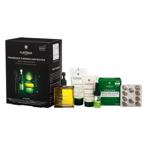 Rene Furterer Progressive Thinning Hair Ritual - Drug-Free Solution for Hereditary & Hormonal Hair Loss | 1 Ct.