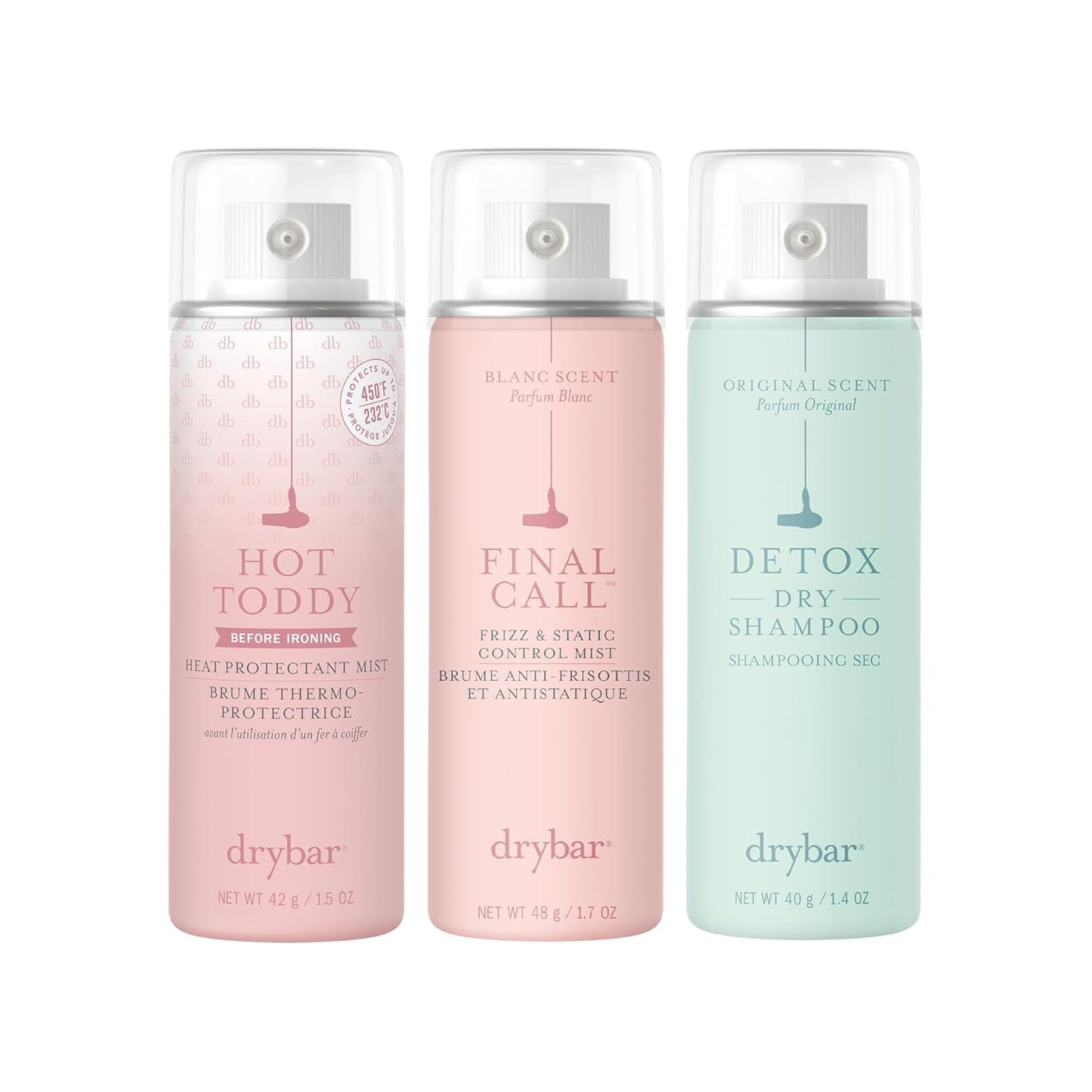 Drybar Triple Threat Travelers Kit - Essential Hair Styling Tools for On-the-Go Glam | Perfect for All Hair Types