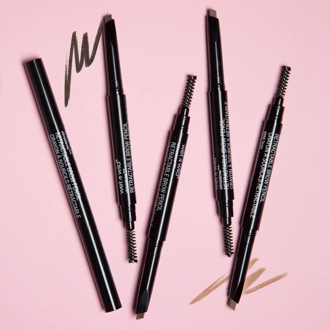 Wet n Wild Ultimate Eyebrow Definer Pencil - Ash Brown | Dual-Sided Brush for Perfectly Shaped Brows