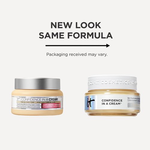 IT Cosmetics Confidence in a Cream - Hydrating Anti-Aging Face Moisturizer | 48H Hydration, Repairs Skin Barrier